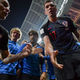 Croatian forward Mario Mandzukic lends a hand.